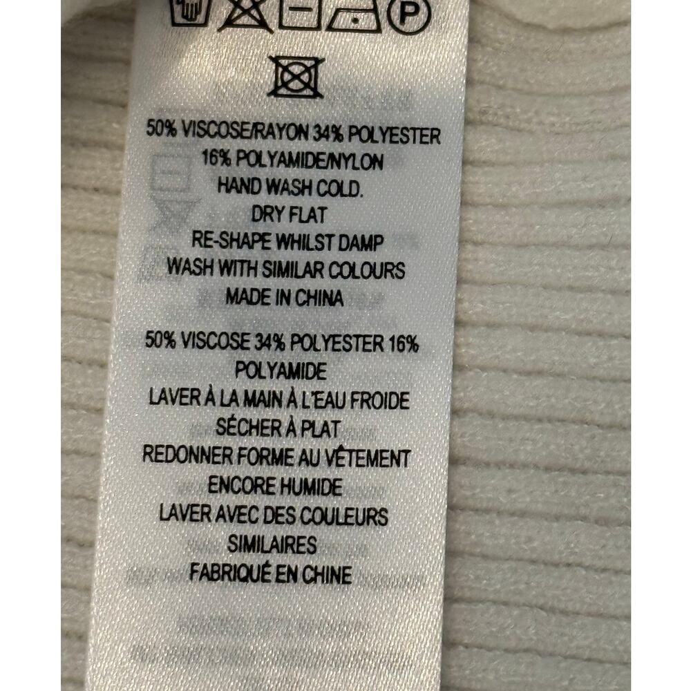 French Connections NWT | winter white Cosysoft V Neck Sleeveless Sweater | Med - Picture 5 of 6